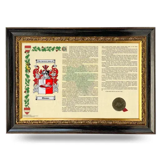 Klemas Armorial Landscape Framed - Heirloom