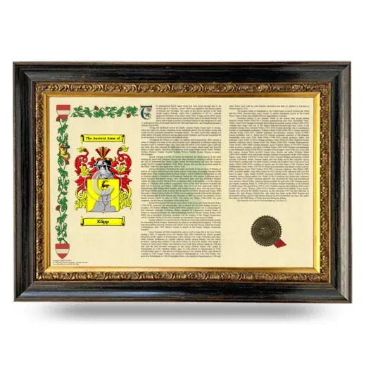 Klipp Armorial Landscape Framed - Heirloom