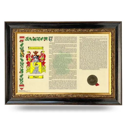 Klippel Armorial Landscape Framed - Heirloom