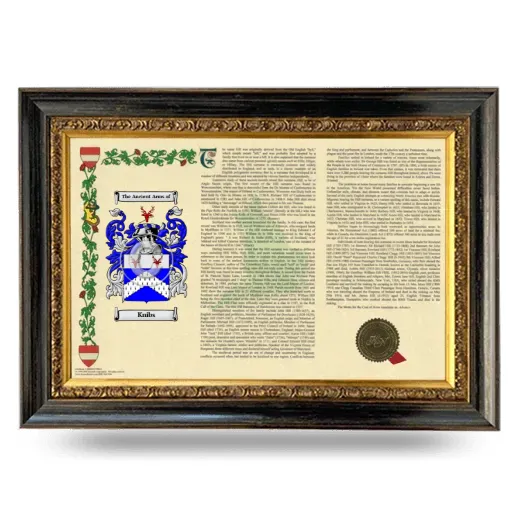 Knibs Armorial Landscape Framed - Heirloom