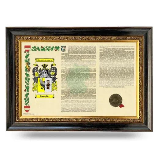Knoepfler Armorial Landscape Framed - Heirloom