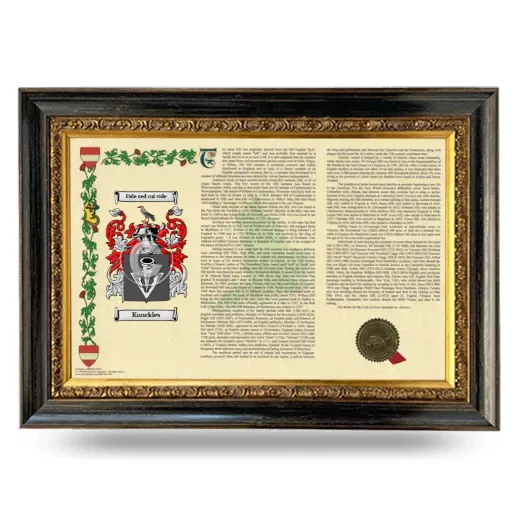 Knuckles Armorial Landscape Framed - Heirloom