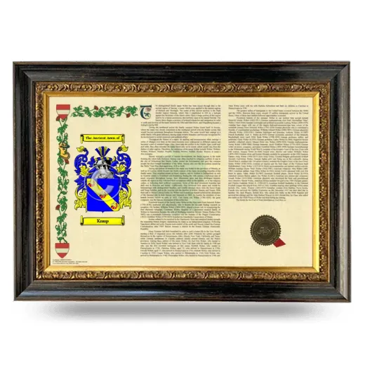 Knup Armorial Landscape Framed - Heirloom