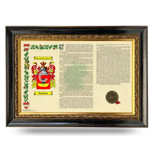 Kokowsky Armorial Landscape Framed - Heirloom