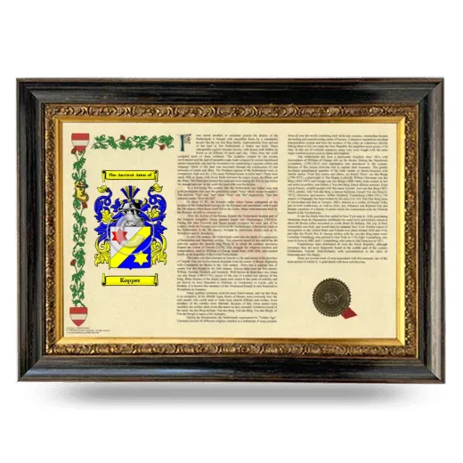 Kopper Armorial Landscape Framed - Heirloom