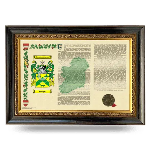 Korigan Armorial Landscape Framed - Heirloom