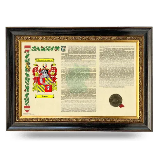 Kotter Armorial Landscape Framed - Heirloom