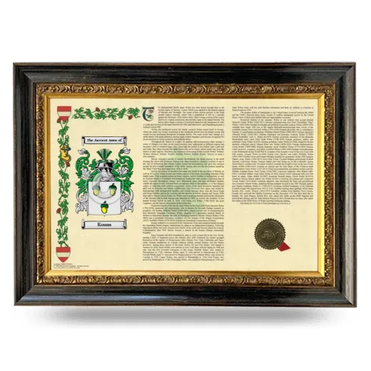 Kouns Armorial Landscape Framed - Heirloom