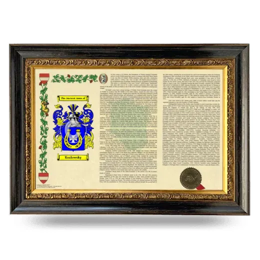 Kozlowsky Armorial Landscape Framed - Heirloom