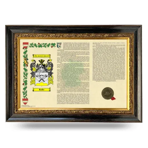 Krake Armorial Landscape Framed - Heirloom