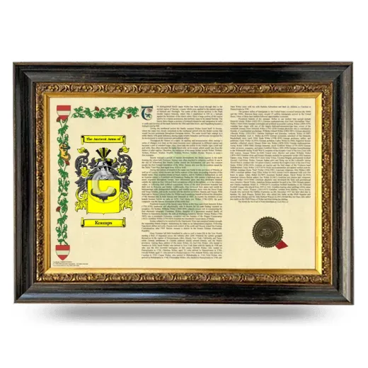 Kramps Armorial Landscape Framed - Heirloom