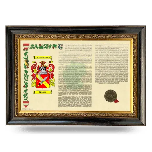 Krappe Armorial Landscape Framed - Heirloom