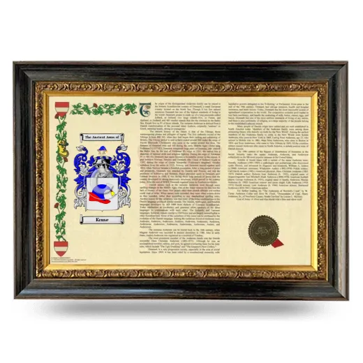Kruse Armorial Landscape Framed - Heirloom