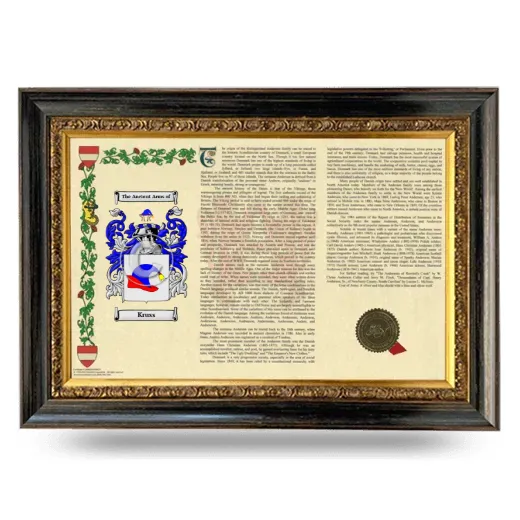 Kruss Armorial Landscape Framed - Heirloom