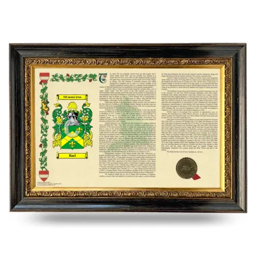 Kurl Armorial Landscape Framed - Heirloom