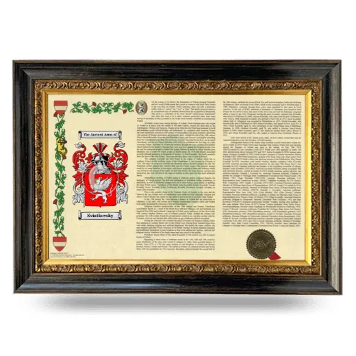 Kviatkovsky Armorial Landscape Framed - Heirloom