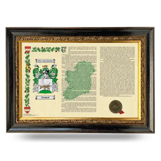 Léonard Armorial Landscape Framed - Heirloom