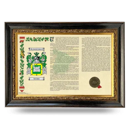 La'casa Armorial Landscape Framed - Heirloom