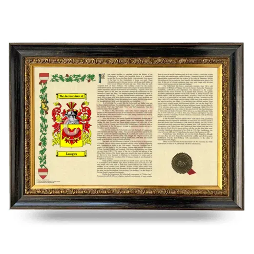 Laages Armorial Landscape Framed - Heirloom
