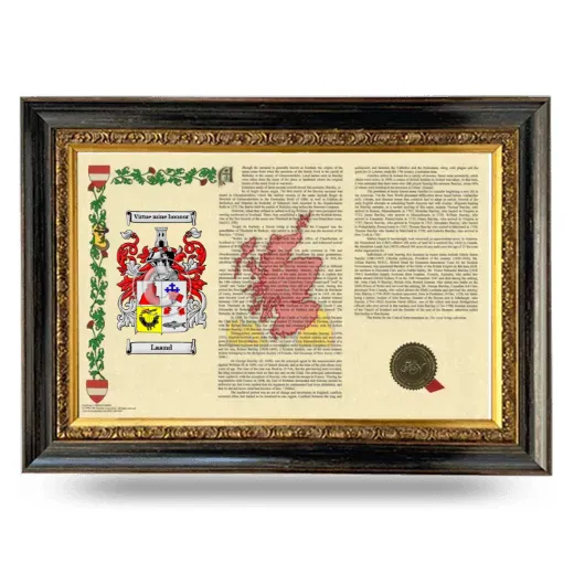 Laand Armorial Landscape Framed - Heirloom