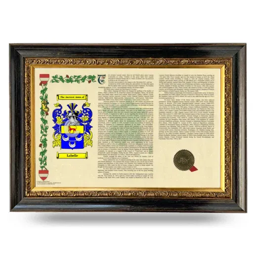 Labelle Armorial Landscape Framed - Heirloom