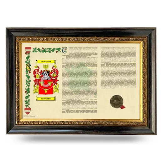 Labouvier Armorial Landscape Framed - Heirloom