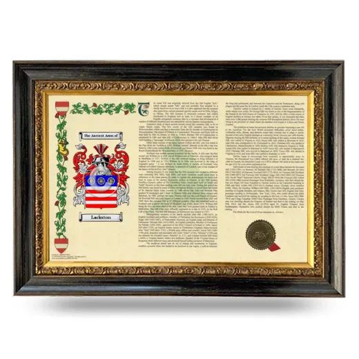 Lackston Armorial Landscape Framed - Heirloom