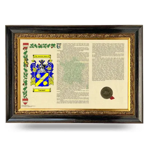 Lacourt Armorial Landscape Framed - Heirloom