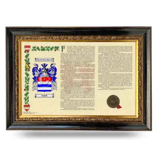 Laeck Armorial Landscape Framed - Heirloom