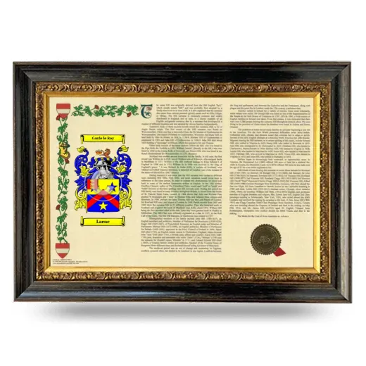 Laene Armorial Landscape Framed - Heirloom