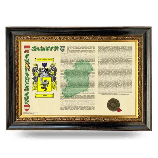 Lafan Armorial Landscape Framed - Heirloom
