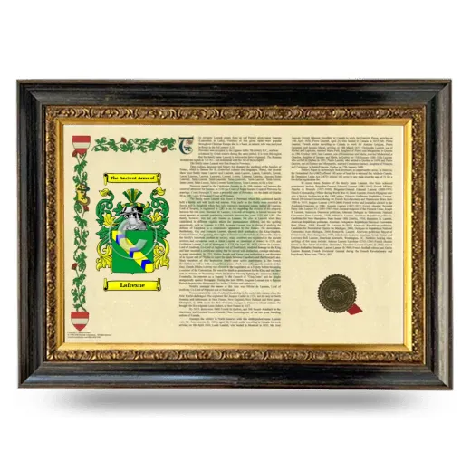 Lafresne Armorial Landscape Framed - Heirloom
