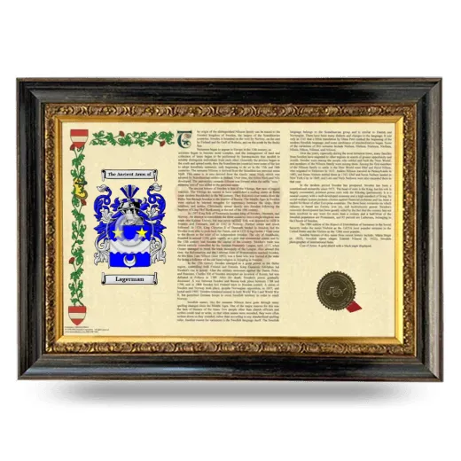 Lagerman Armorial Landscape Framed - Heirloom