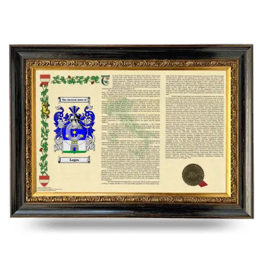 Lagos Armorial Landscape Framed - Heirloom