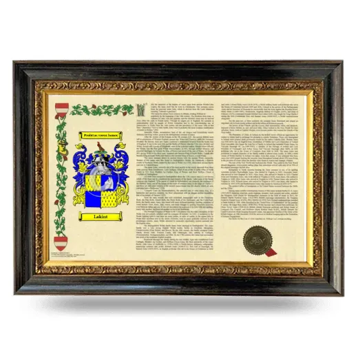 Lakint Armorial Landscape Framed - Heirloom