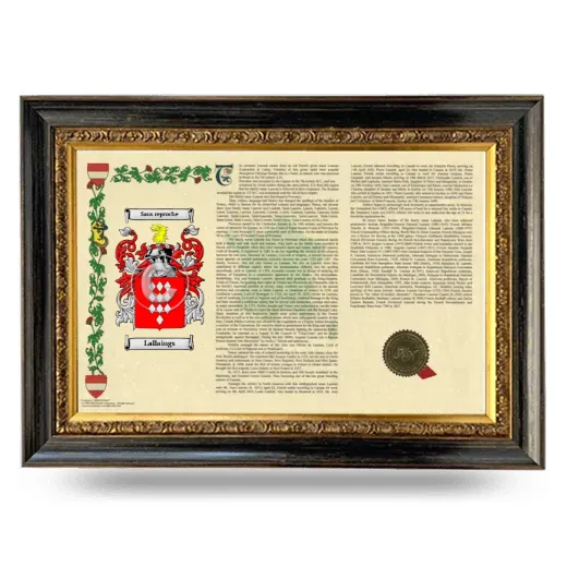 Lallaings Armorial Landscape Framed - Heirloom