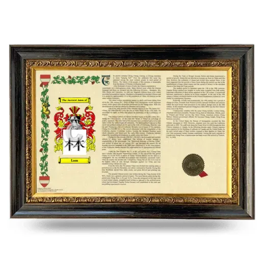 Lam Armorial Landscape Framed - Heirloom