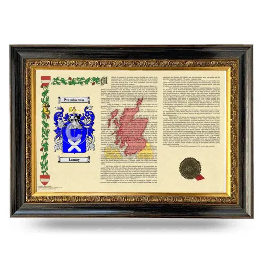 Lamay Armorial Landscape Framed - Heirloom