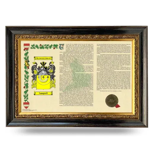 Lamprell Armorial Landscape Framed - Heirloom