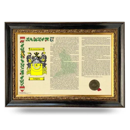 Lamprey Armorial Landscape Framed - Heirloom
