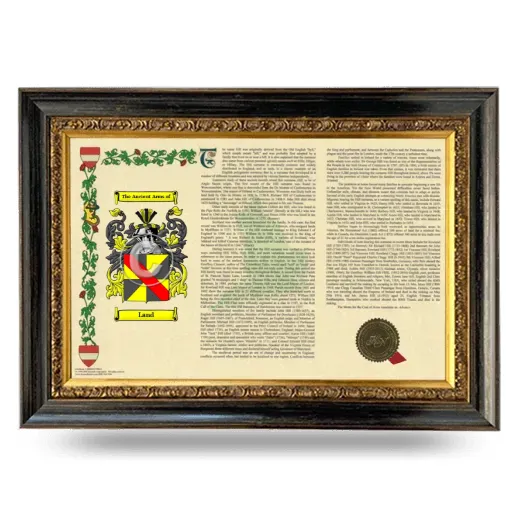 Land Armorial Landscape Framed - Heirloom