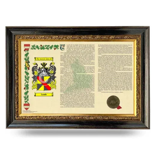 Lande Armorial Landscape Framed - Heirloom