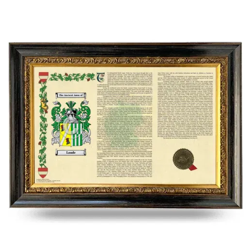 Lande Armorial Landscape Framed - Heirloom