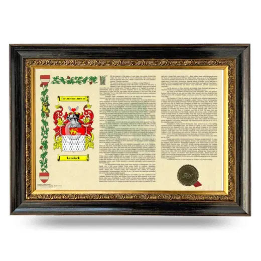 Landeck Armorial Landscape Framed - Heirloom