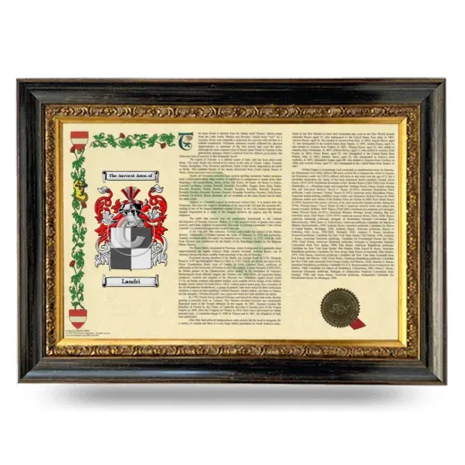 Landri Armorial Landscape Framed - Heirloom