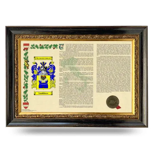 Landriano Armorial Landscape Framed - Heirloom