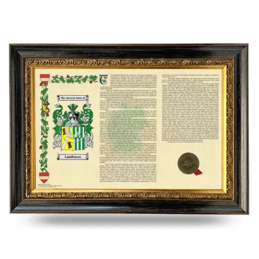 Landtman Armorial Landscape Framed - Heirloom