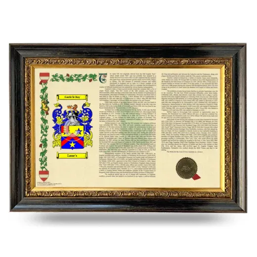 Lane's Armorial Landscape Framed - Heirloom