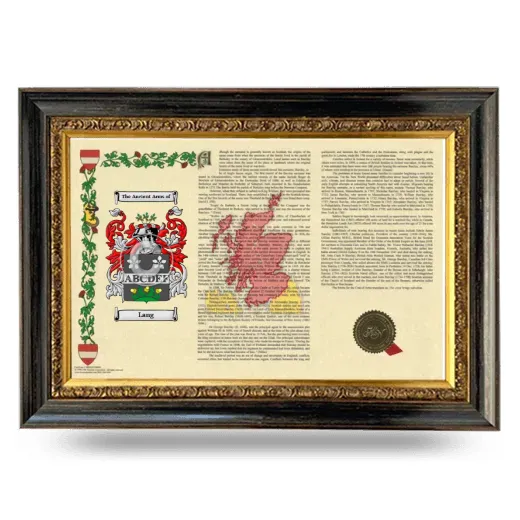 Lang Armorial Landscape Framed - Heirloom