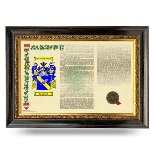 Langdorf Armorial Landscape Framed - Heirloom